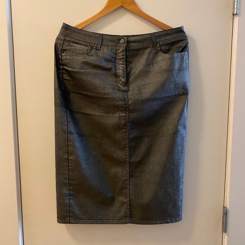 Boden Metallic pencil skirt